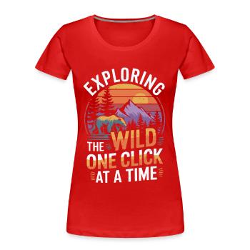 Photographie de nature Photographie animalière Photographie - T-shirt bio Premium Femme - rouge - Devant - Mia (176cm)