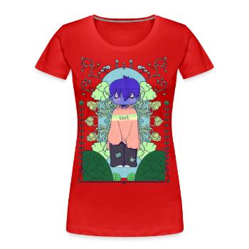 Lost - Frauen Premium Bio T-Shirt - Rot - Vorne - Mia (176cm)
