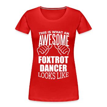 Foxtrot Foxtrot Foxtrot - Frauen Premium Bio T-Shirt - Rot - Vorne - Mia (176cm)