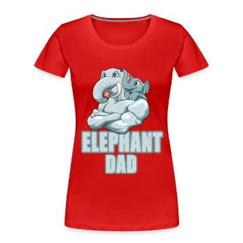 Elephant Dad für einen Elefant Liebhaber Elefant - Frauen Premium Bio T-Shirt - Rot - Vorne - Mia (176cm)