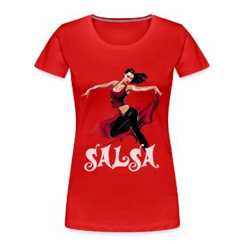 Salsa Tanz Kubanischer Tanz Kuba Urlaub - Frauen Premium Bio T-Shirt - Rot - Vorne - Mia (176cm)