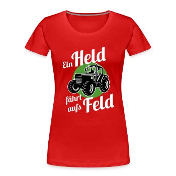 Trekker Traktor landwirt - Frauen Premium Bio T-Shirt - Rot - Vorne - Mia (176cm)