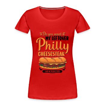 Philly Breakfast Sandwich - Frauen Premium Bio T-Shirt - Rot - Vorne - Mia (176cm)
