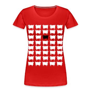 Princess Black Sheep Memorabilia - T-shirt bio Premium Femme - rouge - Devant - Mia (176cm)