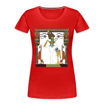 Osiris - Frauen Premium Bio T-Shirt - Rot - Vorne - Mia (176cm)