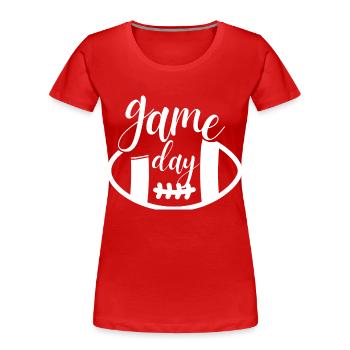 GAME DAY - Women's Premium Organic T-Shirt - red - Front - Mia (176cm)
