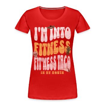 Taco - T-shirt bio Premium Femme - rouge - Devant - Mia (176cm)