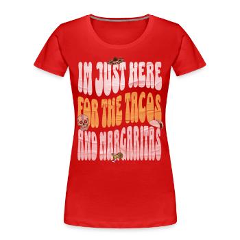 Taco - T-shirt bio Premium Femme - rouge - Devant - Mia (176cm)