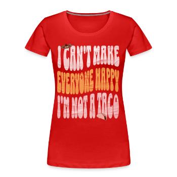 Taco - T-shirt bio Premium Femme - rouge - Devant - Mia (176cm)