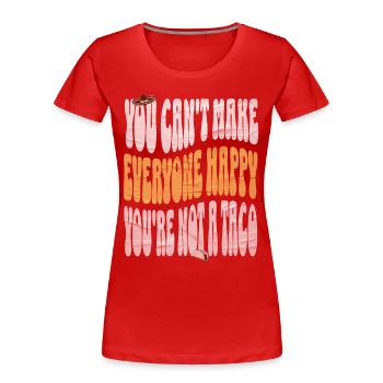 Taco - T-shirt bio Premium Femme - rouge - Devant - Mia (176cm)