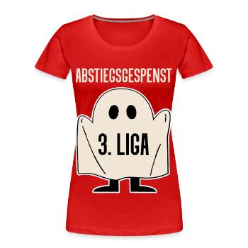 3. Liga Abstiegsgespenst - Frauen Premium Bio T-Shirt - Rot - Vorne - Mia (176cm)