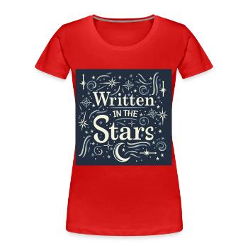 Written in the Stars - Women's Premium Organic T-Shirt - red - Front - Mia (176cm)