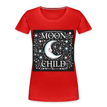 Daughter of the Moon - Women's Premium Organic T-Shirt - red - Front - Mia (176cm)