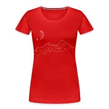 Parapente Watzmann - T-shirt bio Premium Femme - rouge - Devant - Mia (176cm)