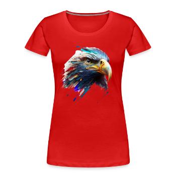 An eagle's eye: oil paintings in vivid colours - Women's Premium Organic T-Shirt - red - Front - Mia (176cm)