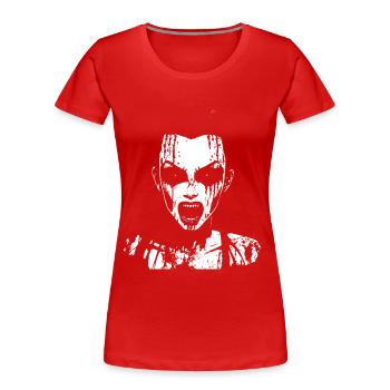 Zombie Horror Vampire Girl Death Metal Grindcore - Women's Premium Organic T-Shirt - red - Front - Mia (176cm)