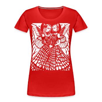 Punkrock Fan Skull mit Mohawk Crazy Antisocial P - Frauen Premium Bio T-Shirt - Rot - Vorne - Mia (176cm)