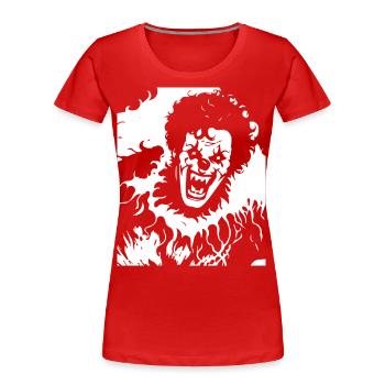 Horror Clown Spooky Halloween Horror Film Evil Cl - Women's Premium Organic T-Shirt - red - Front - Mia (176cm)