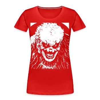 Horror Clown Spooky Halloween Horror Film Evil Cl - Women's Premium Organic T-Shirt - red - Front - Mia (176cm)