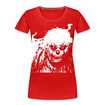 Horror Clown Spooky Halloween Horror Film Evil Cl - Women's Premium Organic T-Shirt - red - Front - Mia (176cm)