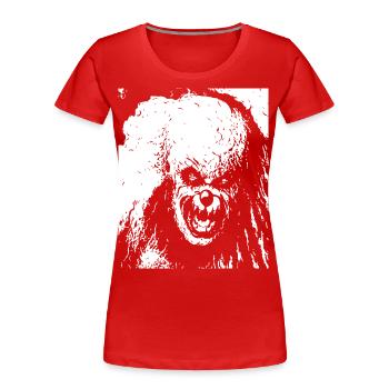 Horror Clown Spooky Halloween Horror Film Evil Cl - Women's Premium Organic T-Shirt - red - Front - Mia (176cm)