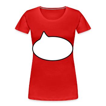 Balloon / / cartoon / / saying / / do statement - Women's Premium Organic T-Shirt - red - Front - Mia (176cm)