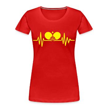 Ping-pong - T-shirt bio Premium Femme - rouge - Devant - Mia (176cm)