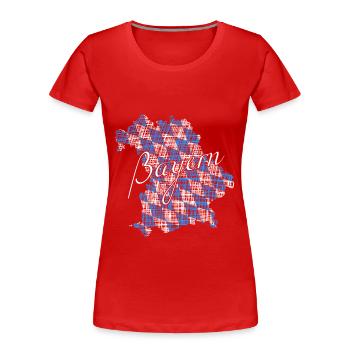 Bayern - Frauen Premium Bio T-Shirt - Rot - Vorne - Mia (176cm)