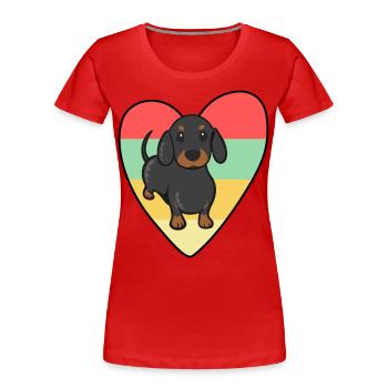 Leicht abgelenkt durch Wiener - Frauen Premium Bio T-Shirt - Rot - Vorne - Mia (176cm)