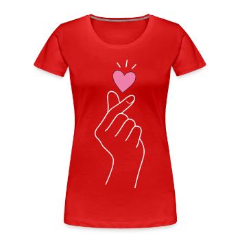 K-Pop Dad Of The Birthday Girl - Women's Premium Organic T-Shirt - red - Front - Mia (176cm)