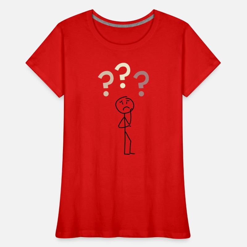 Three Question Marks – Minimal Mystery Design Women's Premium Organic T-Shirt
