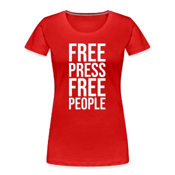 Free Press Free People - Women's Premium Organic T-Shirt - red - Front - Mia (176cm)