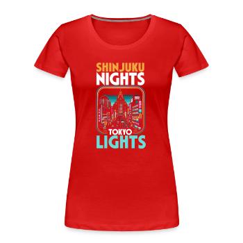 Shinjuku Japan Travel Japanese I Love Japan - Women's Premium Organic T-Shirt - red - Front - Mia (176cm)