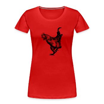 robinet - T-shirt bio Premium Femme - rouge - Devant - Mia (176cm)
