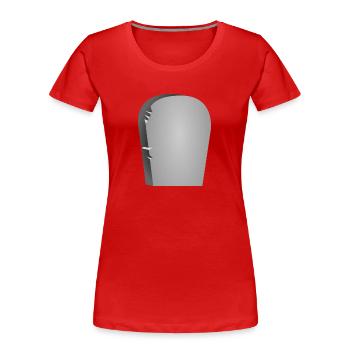 hallowee n801 - Frauen Premium Bio T-Shirt - Rot - Vorne - Mia (176cm)