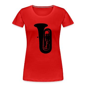 Tuba - Frauen Premium Bio T-Shirt - Rot - Vorne - Mia (176cm)