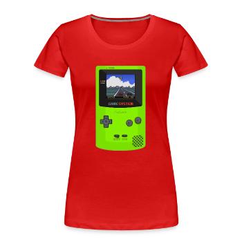 game boy - T-shirt bio Premium Femme - rouge - Devant - Mia (176cm)