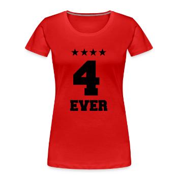 Étoiles pour toujours - T-shirt bio Premium Femme - rouge - Devant - Mia (176cm)