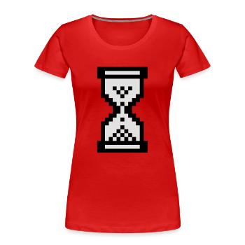 Sanduhr Cursor - Frauen Premium Bio T-Shirt - Rot - Vorne - Mia (176cm)