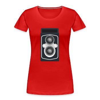 Twin Lens Reflex Camera Clean - Women's Premium Organic T-Shirt - red - Front - Mia (176cm)