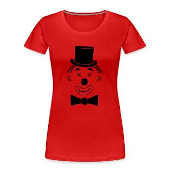 clown - Frauen Premium Bio T-Shirt - Rot - Vorne - Mia (176cm)