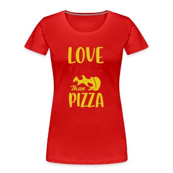 Pizza - Frauen Premium Bio T-Shirt - Rot - Vorne - Mia (176cm)