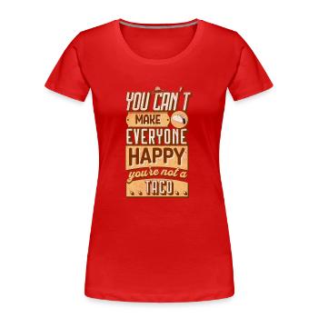 Taco - T-shirt bio Premium Femme - rouge - Devant - Mia (176cm)