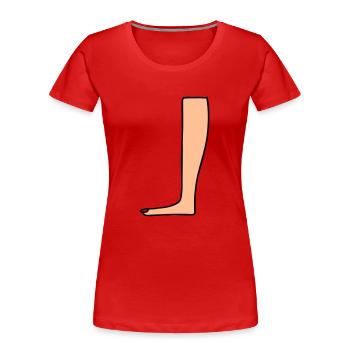 Leg Heiroglyph - Women's Premium Organic T-Shirt - red - Front - Mia (176cm)