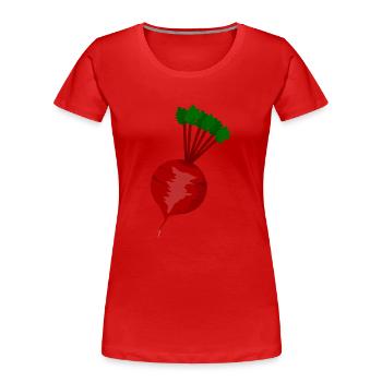 radis - T-shirt bio Premium Femme - rouge - Devant - Mia (176cm)