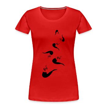 Fumer une pipe - T-shirt bio Premium Femme - rouge - Devant - Mia (176cm)