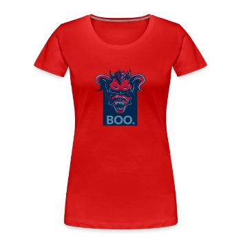 boo. - T-shirt bio Premium Femme - rouge - Devant - Mia (176cm)