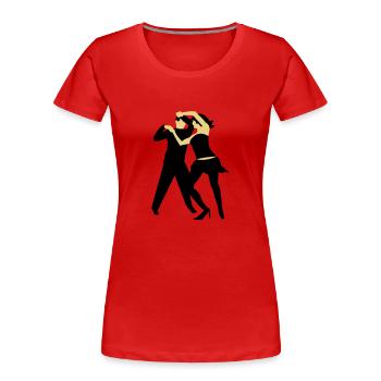 Salsa-Tänzer / salsa dancer (2c) - Frauen Premium Bio T-Shirt - Rot - Vorne - Mia (176cm)
