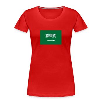 Drapeau national d'Arabie Saoudite - T-shirt bio Premium Femme - rouge - Devant - Mia (176cm)