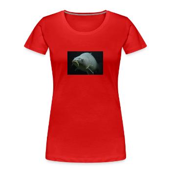 la pêche carpe - Frauen Premium Bio T-Shirt - Rot - Vorne - Mia (176cm)
